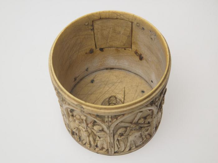 Cylindrical pyxis or reliquary (pyxide; frise d'arcatures) (Interior)