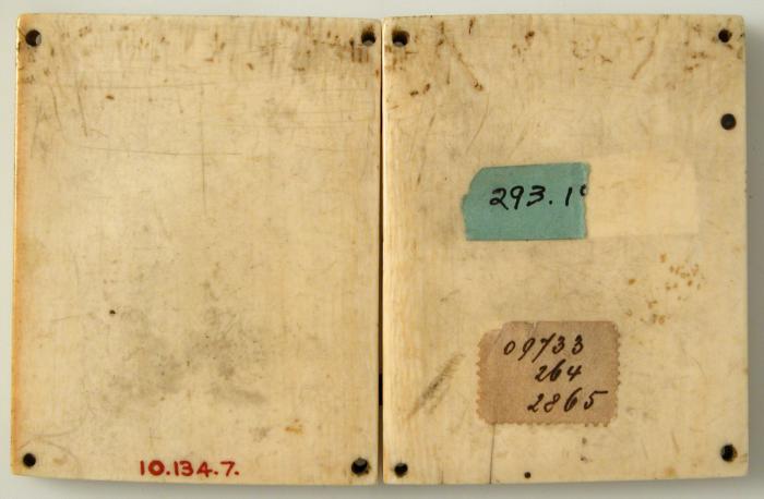 Diptych, 1 register, 1 arch across (plaquettes) (Back)