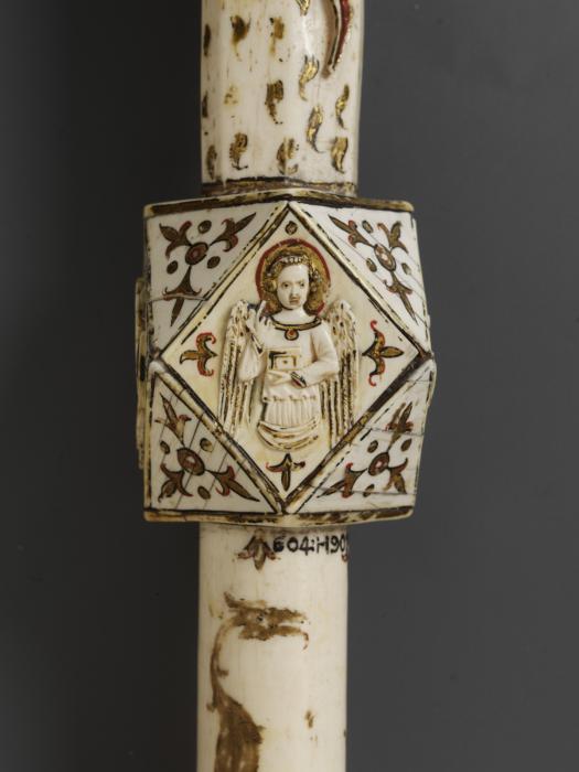 Painted crozier (crosse) (Detail, knop)