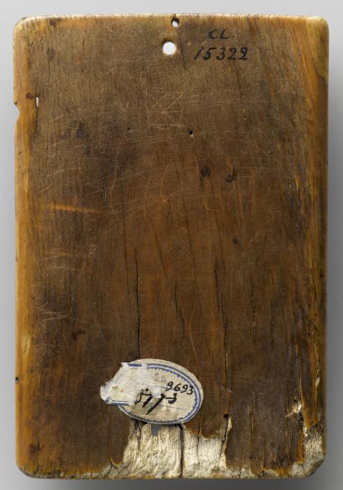 Wing, left (part of a diptych), 2 registers, 4 arches across (frise d'arcatures) (Back)