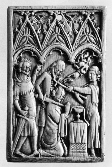 Panel, 1 register, 3 arches across (frise d'arcatures; plaquette) (Front)