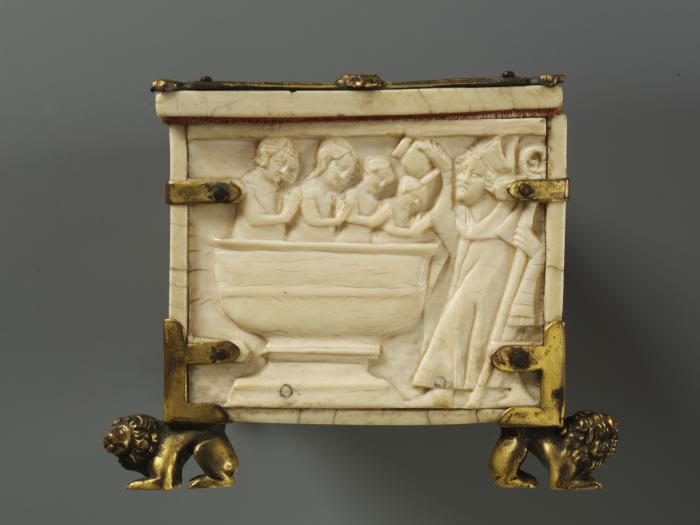 Casket, with arches (coffret; frise d'arcatures) (End, right)
