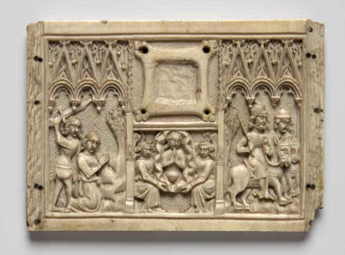 Panel (fragment of a casket; body, front), 1 register (frise d'arcatures) (Front)