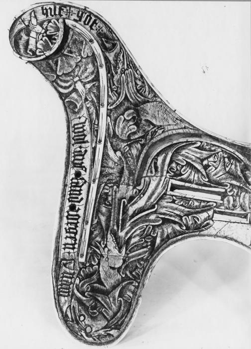 Saddle (selle) (Detail, left side)