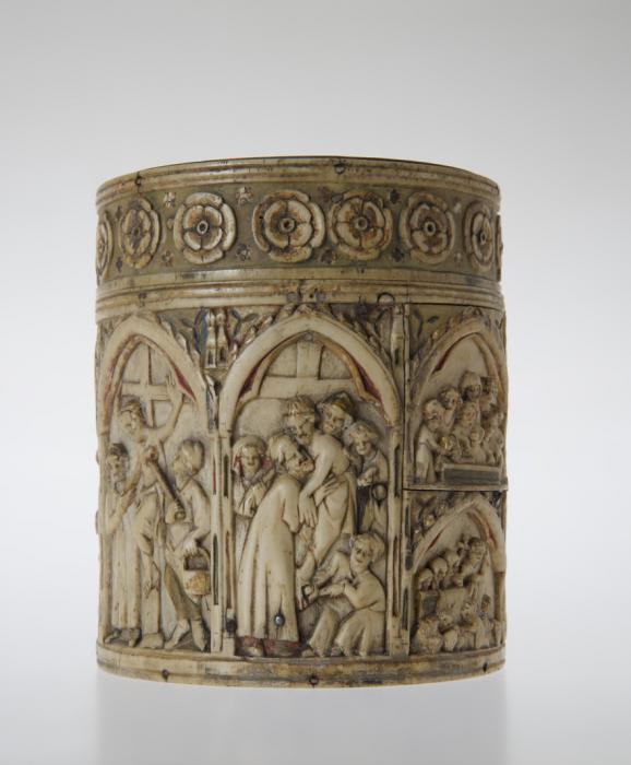 Cylindrical pyxis or reliquary (pyxide; frise d'arcatures) (Side)