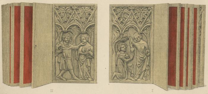 Complete set of 6 writing tablets and 2 covers, with case and stylus (frise d'arcatures; plaquettes; tablettes à écrire)