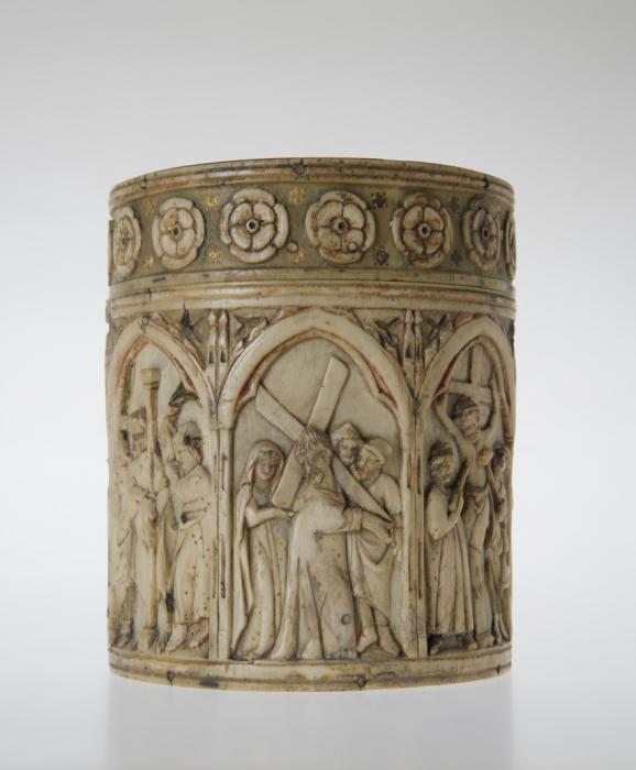Cylindrical pyxis or reliquary (pyxide; frise d'arcatures) (Side)