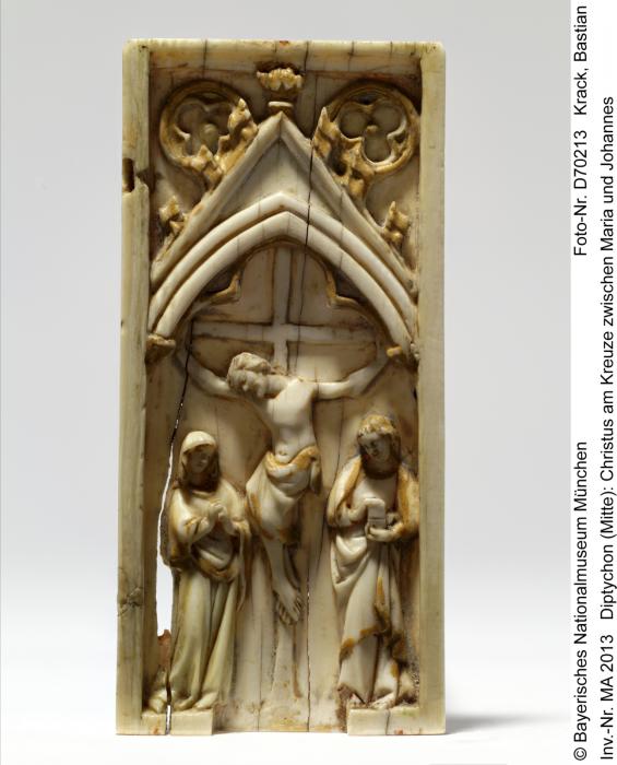 Diptych, 1 register, 1 arch across (plaquettes) (Wing, right, front)