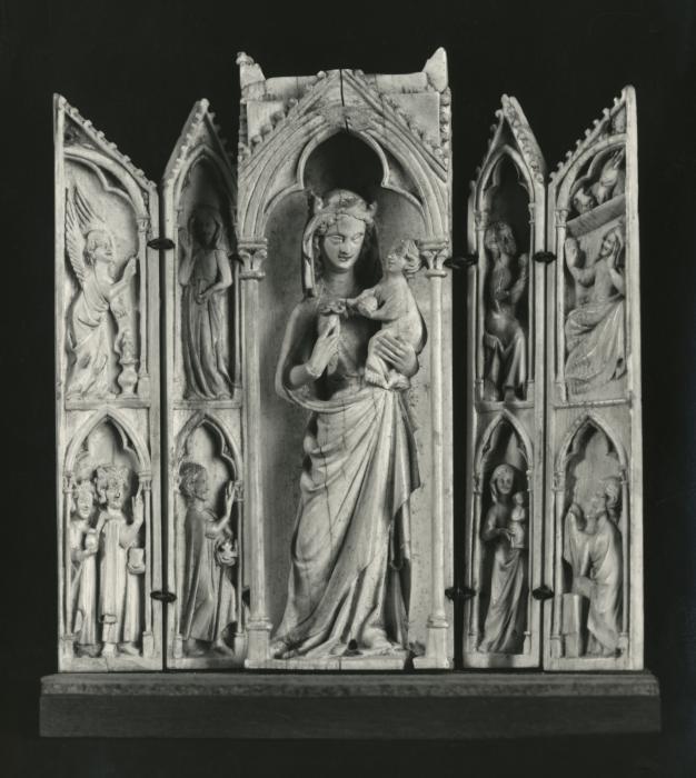 Gabled polyptych (tabernacle; colonnettes) (Front)