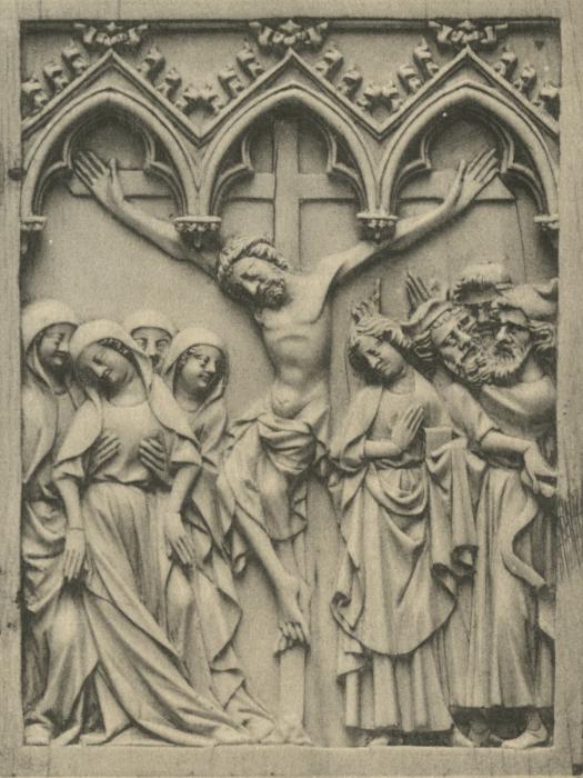 Diptych, 1 register, 3 arches across (frise d'arcatures; plaquettes) (Wing, right)