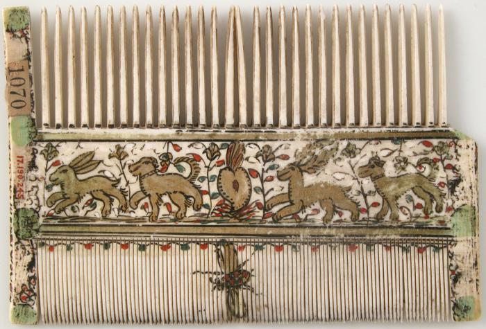 Painted comb (peigne double) (Side 1)