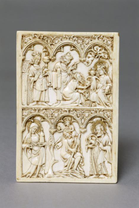 Writing tablet (?), 2 registers, 3 arches across (frise d'arcatures; tablette à écrire) (Front)