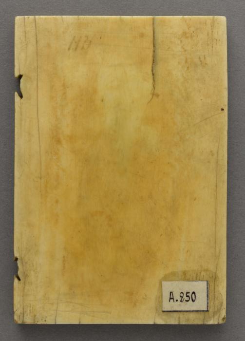 Wing, left  (fragment of a diptych), 1 register, 1 ogee arch across (plaquette) (Back)