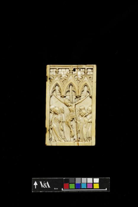 Wing, right (fragment of a diptych), 1 register, 3 arches across (plaquette; frise d'arcatures) (Front)