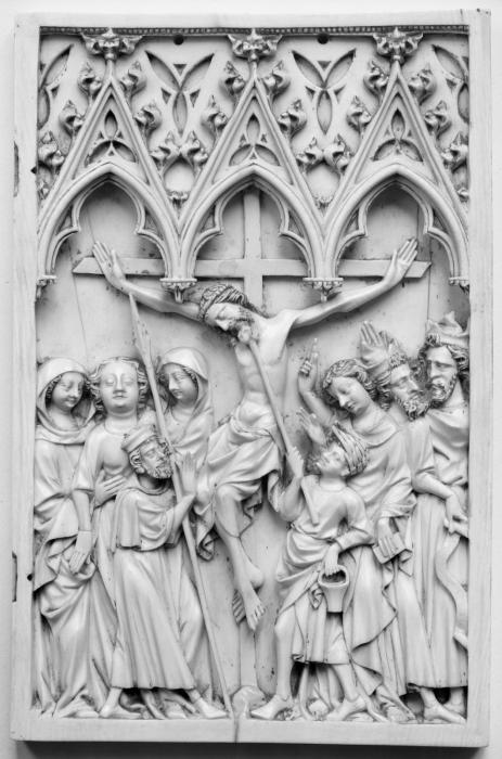 Diptych, 1 register, 3 arches across (plaquettes; frise d'arcatures) (Wing, right)