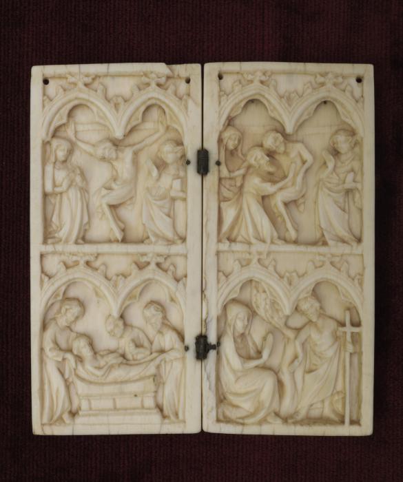 Diptych, 2 registers, 2 arches across (frise d'arcatures) (Front)