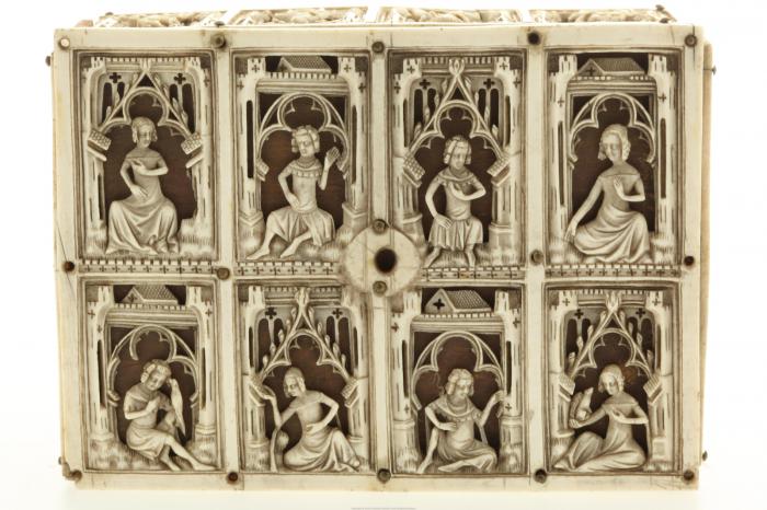 Openwork casket with arches (coffret ajouré; frise d'arcatures) (Lid)