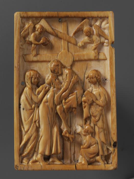 Wing, left (fragment of a diptych), 1 register (plaquette) (Front)