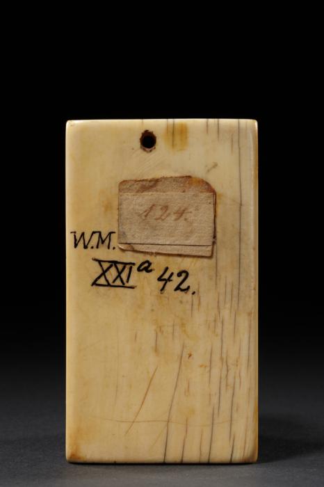 Wing, right (fragment of a diptych), 2 registers, 3 arches across (frise d'arcatures) (Back)