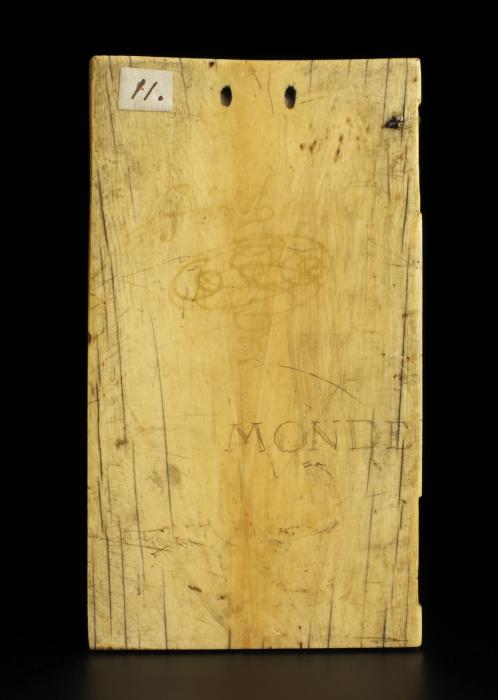 Wing, right (fragment of a diptych), 2 registers, 3 arches across (frise d'arcatures) (Back)