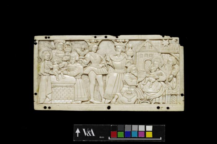 Panel, 1 register (fragment of a casket; coffret; possibly back panel) (Front)
