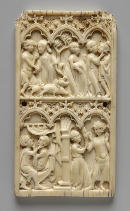 Writing tablet, 2 registers, 3 arches across (frise d'arcatures; tablette à écrire) (Front)