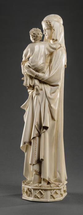 Statuette; known as the Virgin of the Sainte-Chapelle (Vierge de la Sainte-Chapelle) (Side)