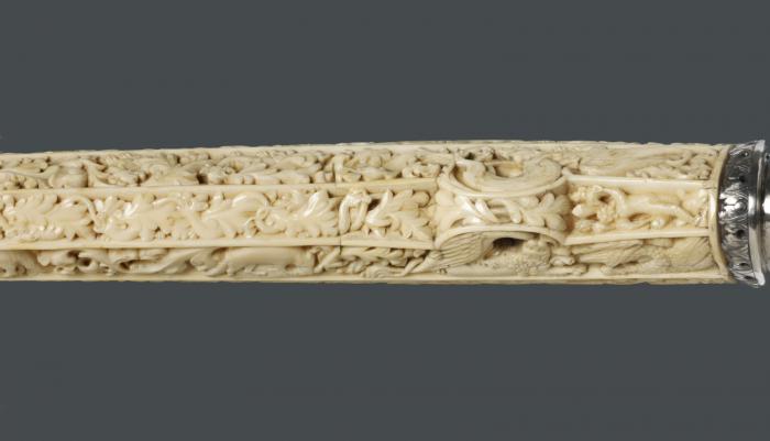 Hunting horn (oliphant) (Detail, top strip)