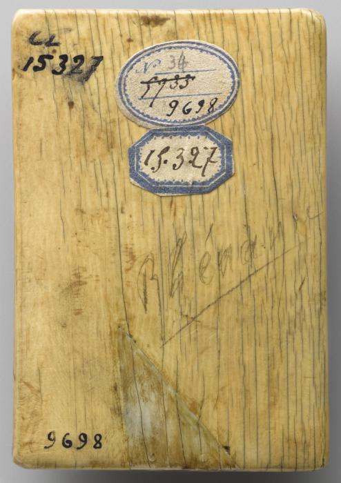 Wing, right (fragment of a diptych), 1 register, 3 arches across (plaquette; frise d'arcatures) (Back)
