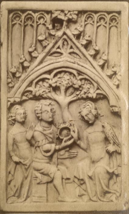 Writing tablet, 1 register, 1 arch across (tablette à écrire; plaquette) (Front)
