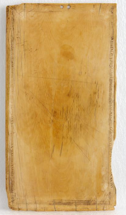 Panel, 2 registers, 1 arch across (plaquette) (Back)