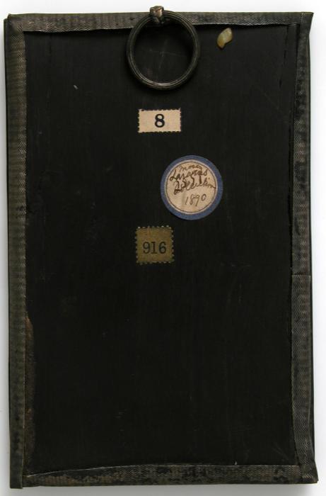 Panel, 1 register, 1 arch across (plaquette; colonnettes) (Back)