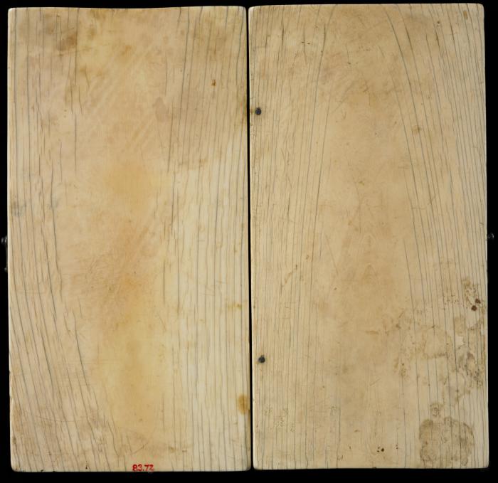Diptych, 3 registers, 5 arches across (frise d'arcatures; colonnette) (Back)