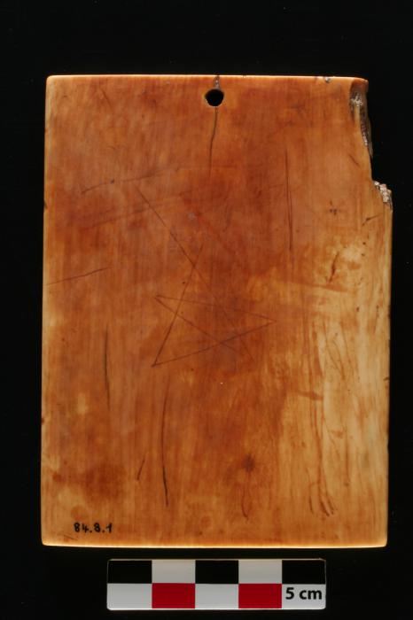 Wing, right (fragment of a diptych), 2 registers, 4 arches across (frise d'arcatures; colonnettes) (Back)