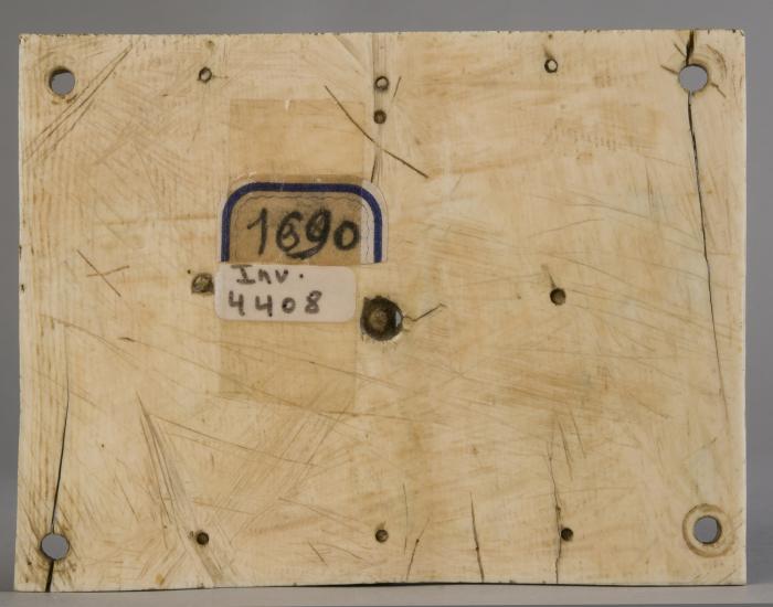 Panel (fragment of a casket), 1 register, 4 arches across (frise d'arcatures; coffret) (Back)