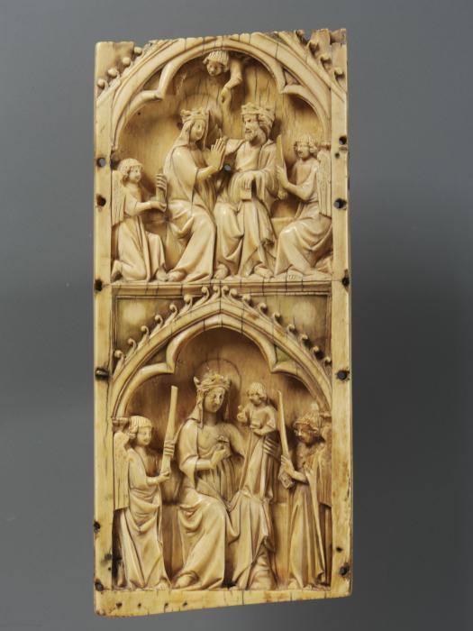 Centre panel (fragment of a triptych), 2 register, 1 arch across (Front)