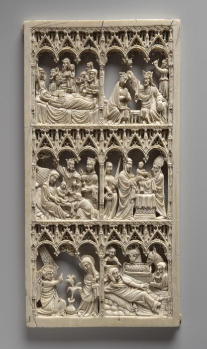 Openwork panel, 3 registers, 6 arches across (frise d'arcatures; plaque ajourée) (Front)