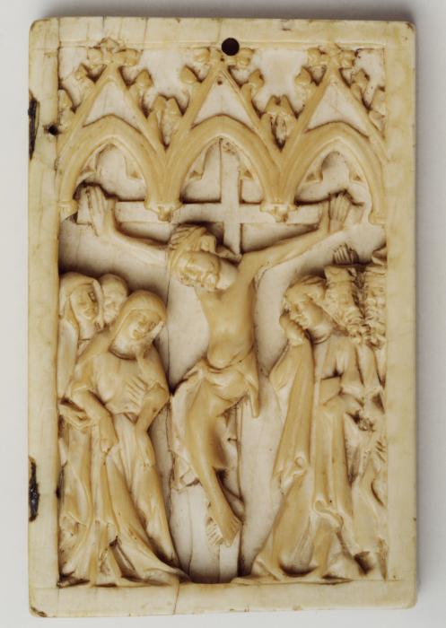 Wing, right (fragment of a diptych), 1 register, 3 arches across (frise d'arcatures; plaquette) (Front)