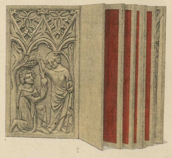 Complete set of 6 writing tablets and 2 covers, with case and stylus (frise d'arcatures; plaquettes; tablettes à écrire)