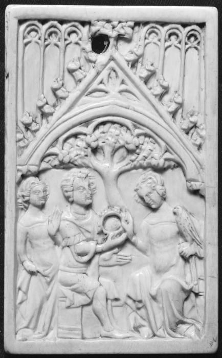 Writing tablet, 1 register, 1 arch across (tablette à écrire; plaquette) (Front)