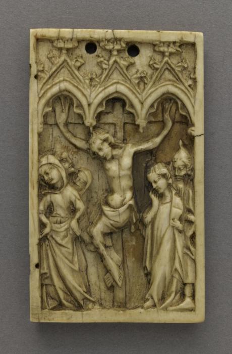 Wing, right (fragment of a diptych), 1 register, 3 arches across (frise d'arcatures; plaquette) (Front)