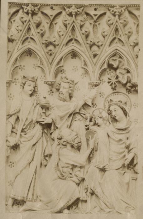 Diptych, 1 register, 3 arches across (plaquettes; frise d'arcatures) (Wing, left)