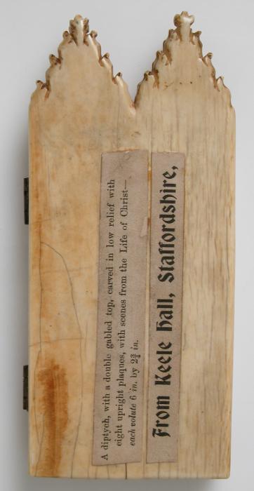 Gabled diptych, 2 registers (colonnettes) (Back)