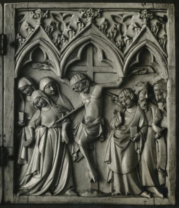 Diptych, 1 register, 3 arches across (plaquettes; frise d'arcatures) (Wing, right)