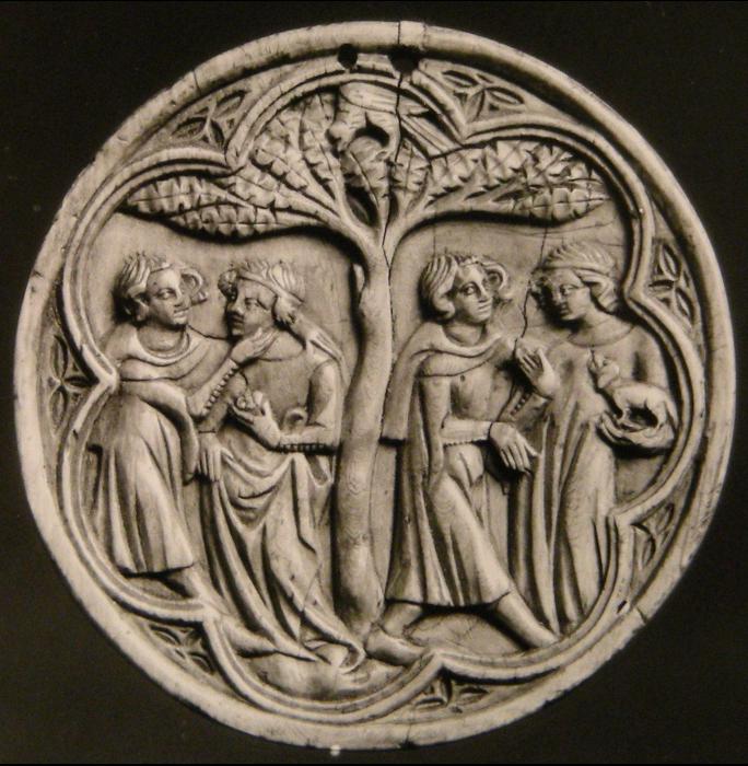 Mirror case, frame of 7 lobes (valve de miroir) (Front)