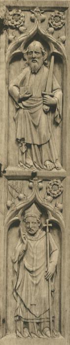 Triptych, 2 registers, with ogee arches; known as the Triptych of John Grandisson (Wing, right)