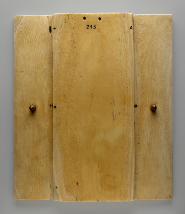 Triptych, 2 registers, with ogee arches; known as the Triptych of John Grandisson (Back)