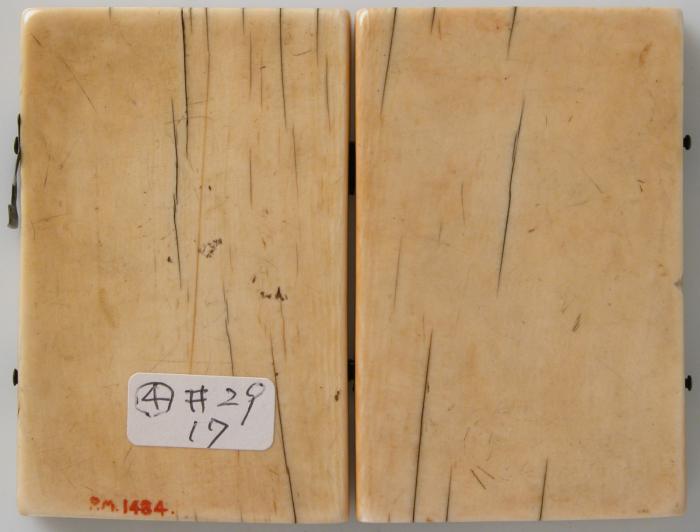 Diptych, 1 register, 3 arches across (frise d'arcatures; plaquettes) (Back)