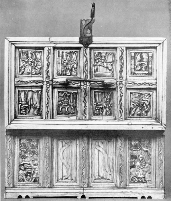 Casket, with ogee arches (coffret) (Body, back; lid)
