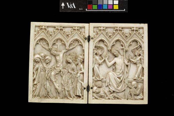 Diptych, 1 register, 3 arches across (plaquettes; frise d'arcatures) (Front)